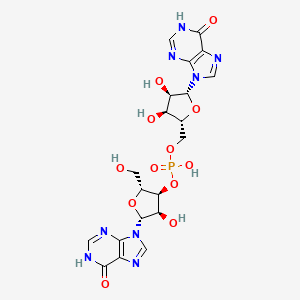 molecular formula C20H23N8O12P B13732639 Inosinylyl-(3'->5')-inosine CAS No. 32452-39-4