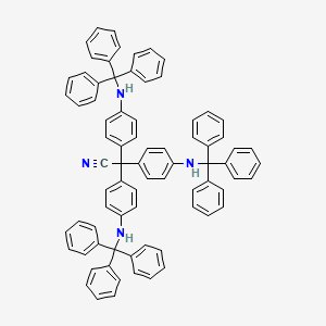 molecular formula C77H60N4 B13732649 Tris-[4-(tritylamino)-phenyl]acetonitrile CAS No. 307351-60-6