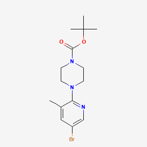 molecular formula C15H22BrN3O2 B1373265 5-Bromo-2-(4-BOC-piperazin-1-yl)-3-methylpyridine CAS No. 878809-70-2
