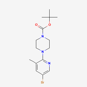 molecular formula C15H22BrN3O2 B1373265 tert-Butyl 4-(5-bromo-3-methylpyridin-2-yl)piperazine-1-carboxylate CAS No. 878809-70-2