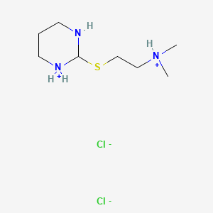 molecular formula C8H21Cl2N3S B13732657 Ethanamine, N,N-dimethyl-2-((1,4,5,6-tetrahydro-2-pyrimidinyl)thio)-, dihydrochloride CAS No. 16181-79-6