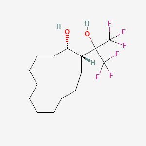 molecular formula C15H24F6O2 B13732660 cis-Cyclododecanemethanol, 2-hydroxy-alpha,alpha-bis(trifluoromethyl)- CAS No. 34844-40-1