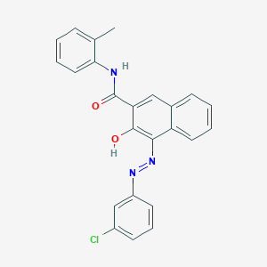 molecular formula C24H18ClN3O2 B13732668 4-[(3-Chlorophenyl)azo]-3-hydroxy-N-(2-methylphenyl)naphthalene-2-carboxamide CAS No. 21889-25-8