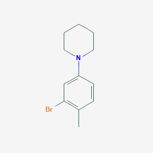 molecular formula C12H16BrN B1373272 1-(3-Bromo-4-methylphenyl)piperidine CAS No. 761001-65-4