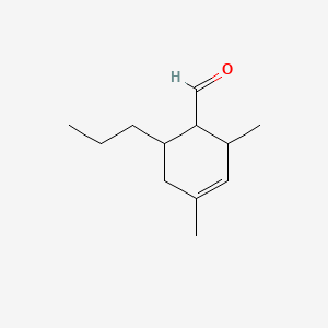 molecular formula C12H20O B13732729 2,4-Dimethyl-6-propylcyclohex-3-ene-1-carbaldehyde CAS No. 39067-36-2