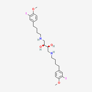 molecular formula C26H38I2N2O4 B13732753 (2S,3S)-1,4-Bis(4-(3-iodo-4-methoxy-phenyl)butylamino)butane-2,3-diol CAS No. 165467-01-6
