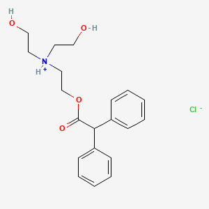 molecular formula C20H26ClNO4 B13732816 2-(2,2-diphenylacetyl)oxyethyl-bis(2-hydroxyethyl)azanium;chloride CAS No. 1984-87-8