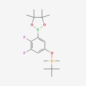 tert-Butyl(3,4-difluoro-5-(4,4,5,5-tetramethyl-1,3,2-dioxaborolan-2-yl)phenoxy)dimethylsilane