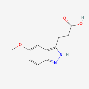 molecular formula C11H12N2O3 B13732904 3-(5-Methoxy-1H-indazol-3-YL)propanoic acid 
