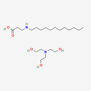 molecular formula C21H46N2O5 B13732909 Triethanolamine lauryl aminopropionate CAS No. 14171-00-7