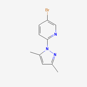 molecular formula C10H10BrN3 B1373294 5-bromo-2-(3,5-dimethyl-1H-pyrazol-1-yl)pyridine CAS No. 1150164-92-3