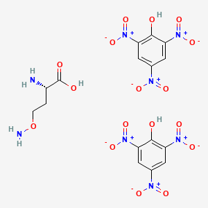 molecular formula C16H16N8O17 B13733004 L-Canaline dipicrate crystalline CAS No. 39665-21-9