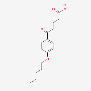 molecular formula C16H22O4 B1373301 5-氧代-5-(4-戊氧基苯基)戊酸 CAS No. 898791-97-4