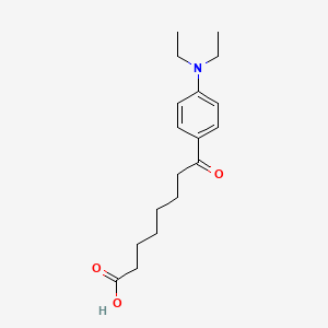 molecular formula C18H27NO3 B1373304 8-[4-(N,N-Diethylamino)phenyl]-8-oxooctanoic acid CAS No. 951889-35-3