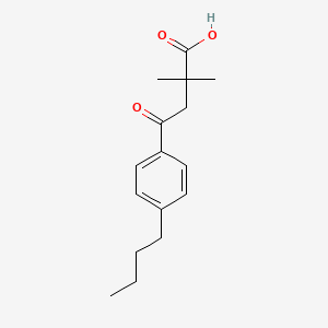 molecular formula C16H22O3 B1373306 4-(4-n-Butylphenyl)-2,2-dimethyl-4-oxobutyric acid CAS No. 951893-41-7