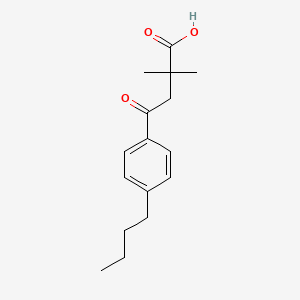 molecular formula C16H22O3 B1373306 4-(4-丁基苯基)-2,2-二甲基-4-氧代丁酸 CAS No. 951893-41-7