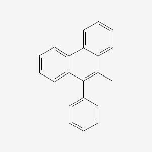 molecular formula C21H16 B13733089 9-Methyl-10-phenylphenanthrene CAS No. 33498-62-3