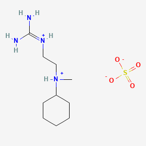 molecular formula C10H24N4O4S B13733094 1-(2-(N-Methylcyclohexylamino)ethyl)guanidine sulfate hydrate CAS No. 14156-76-4