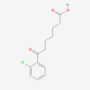 molecular formula C13H15ClO3 B1373310 7-(2-Chlorophenyl)-7-oxoheptanoic acid CAS No. 898792-63-7