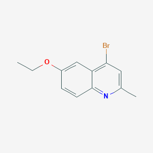 molecular formula C12H12BrNO B1373314 4-Bromo-6-ethoxy-2-methylquinoline CAS No. 1070879-46-7