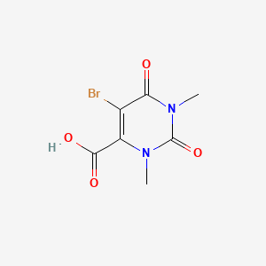 molecular formula C7H7BrN2O4 B1373315 5-Bromo-1,3-dimethyl-2,6-dioxo-1,2,3,6-tetrahydropyrimidine-4-carboxylic acid CAS No. 4623-25-0