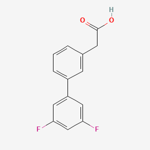 molecular formula C14H10F2O2 B1373316 2-(3',5'-Difluoro-[1,1'-biphenyl]-3-yl)acetic acid CAS No. 866108-77-2