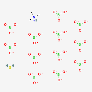 molecular formula C3H12B12NO36S-35 B13733167 Sulfane;trimethylazanium;dodecaborate 