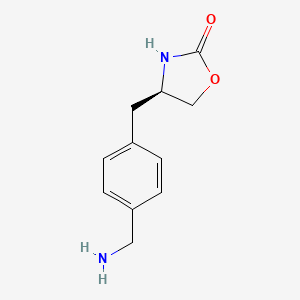 molecular formula C11H14N2O2 B1373317 (r)-4-(4-Aminomethyl-benzyl)-oxazolidin-2-one CAS No. 1217732-05-2