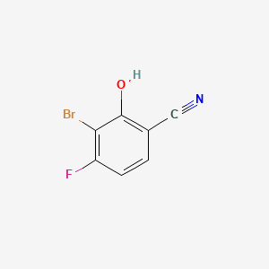 molecular formula C7H3BrFNO B1373322 3-Bromo-4-fluoro-2-hydroxybenzonitrile CAS No. 1257535-02-6