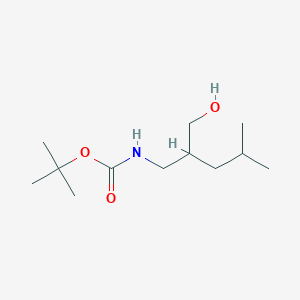 molecular formula C12H25NO3 B1373324 叔丁基N-[3-羟基-2-(2-甲基丙基)丙基]氨基甲酸酯 CAS No. 1692710-67-0