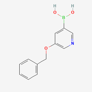 molecular formula C12H12BNO3 B1373325 (5-(苄氧基)吡啶-3-基)硼酸 CAS No. 1190423-61-0