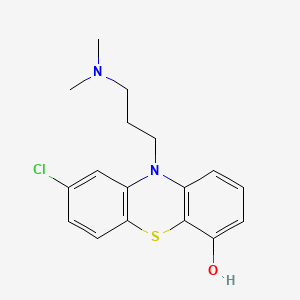molecular formula C17H19ClN2OS B13733280 Phenothiazine, 2-chloro-10-(3-(dimethylamino)propyl)-6-hydroxy- CAS No. 3926-65-6