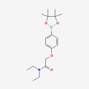 molecular formula C18H28BNO4 B13733429 N,N-diethyl-2-(4-(4,4,5,5-tetramethyl-1,3,2-dioxaborolan-2-yl)phenoxy)acetamide 