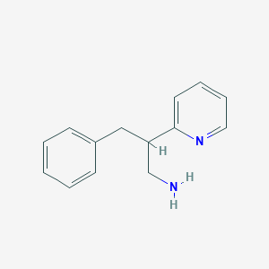molecular formula C14H16N2 B1373345 3-Phenyl-2-(pyridin-2-yl)propan-1-amine CAS No. 1225954-02-8