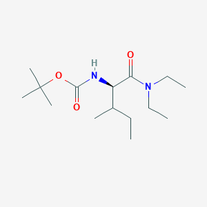 molecular formula C15H30N2O3 B13733456 tert-butyl N-[(2R)-1-(diethylamino)-3-methyl-1-oxopentan-2-yl]carbamate 