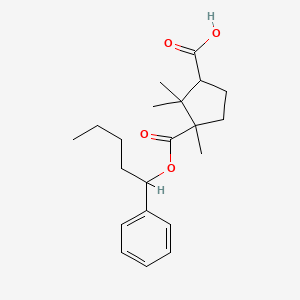 molecular formula C21H30O4 B13733508 alpha-Phenylpentyl camphorate CAS No. 13445-75-5