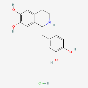 molecular formula C16H18ClNO4 B13733526 Tetrahydropapaveroline hydrochloride CAS No. 3184-36-9
