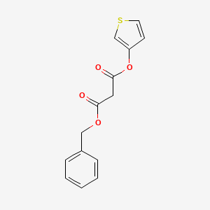 molecular formula C14H12O4S B13733533 Benzyl thiophen-3-yl propanedioate CAS No. 21080-93-3