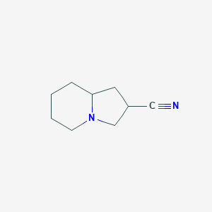 molecular formula C9H14N2 B1373355 Octahydroindolizine-2-carbonitrile CAS No. 1315366-29-0
