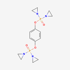 molecular formula C14H20N4O4P2 B13733572 Hydroquinone, bis[bis(1-aziridinyl)phosphinate] CAS No. 1858-46-4