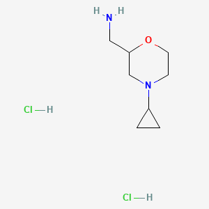 (4-Cyclopropylmorpholin-2-yl)methanamine dihydrochloride
