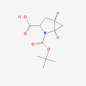 molecular formula C11H17NO4 B13733592 Rel-(1R,5R)-2-(tert-butoxycarbonyl)-2-azabicyclo[3.1.0]hexane-3-carboxylic acid 