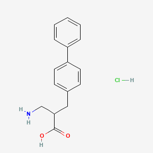 3-Amino-2-[(4-phenylphenyl)methyl]propanoic acid hydrochloride