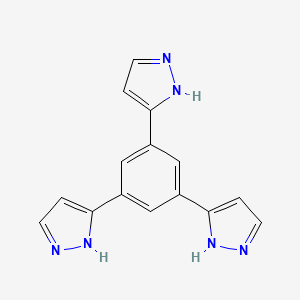 molecular formula C15H12N6 B13733601 1,3,5-Tri(1H-pyrazol-3-yl)benzene 