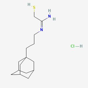 molecular formula C15H27ClN2S B13733603 Acetamidine, N-(3-(1-adamantyl)propyl)-2-mercapto-, hydrochloride CAS No. 40284-10-4