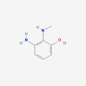 molecular formula C7H10N2O B13733622 3-Amino-2-(methylamino)phenol 
