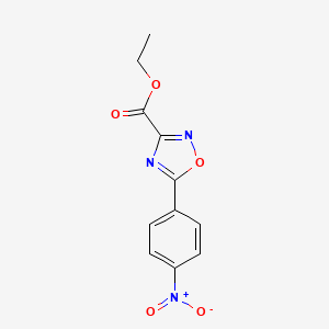 molecular formula C11H9N3O5 B13733629 Ethyl 5-(4-nitrophenyl)-1,2,4-oxadiazole-3-carboxylate 