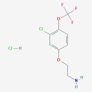 molecular formula C9H10Cl2F3NO2 B13733634 2-(3-Chloro-4-(trifluoromethoxy)phenoxy)ethanamine hydrochloride 