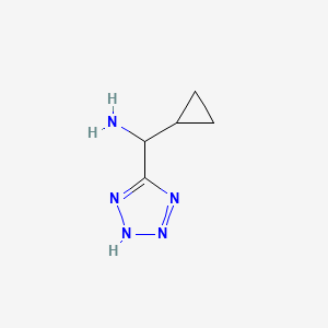 molecular formula C5H9N5 B1373365 cyclopropyl(1H-1,2,3,4-tetrazol-5-yl)methanamine CAS No. 1249188-15-5
