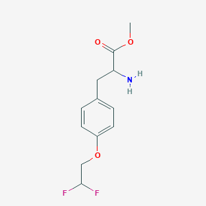 molecular formula C12H15F2NO3 B13733657 Methyl 2-amino-3-[4-(2,2-difluoroethoxy)phenyl]propanoate 